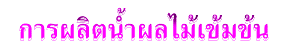 การผลิตน้ำผลไม้เข้มข้น