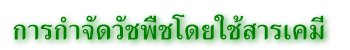 การกำจัดวัชพืชโดยใช้สารเคมี