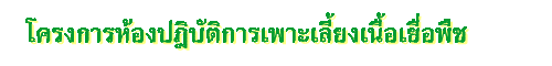 โครงการห้องปฏิบัติการเพาะเลี้ยงเนื้อเยี่อพืช