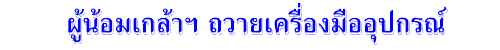 ผู้น้อมเกล้าฯ ถวายเครื่องมืออุปกรณ์