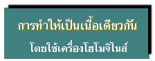 ทำให้เป็นเนื้อเดียวกัน