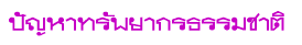 ปัญหาทรัพยากรธรรมชาติ